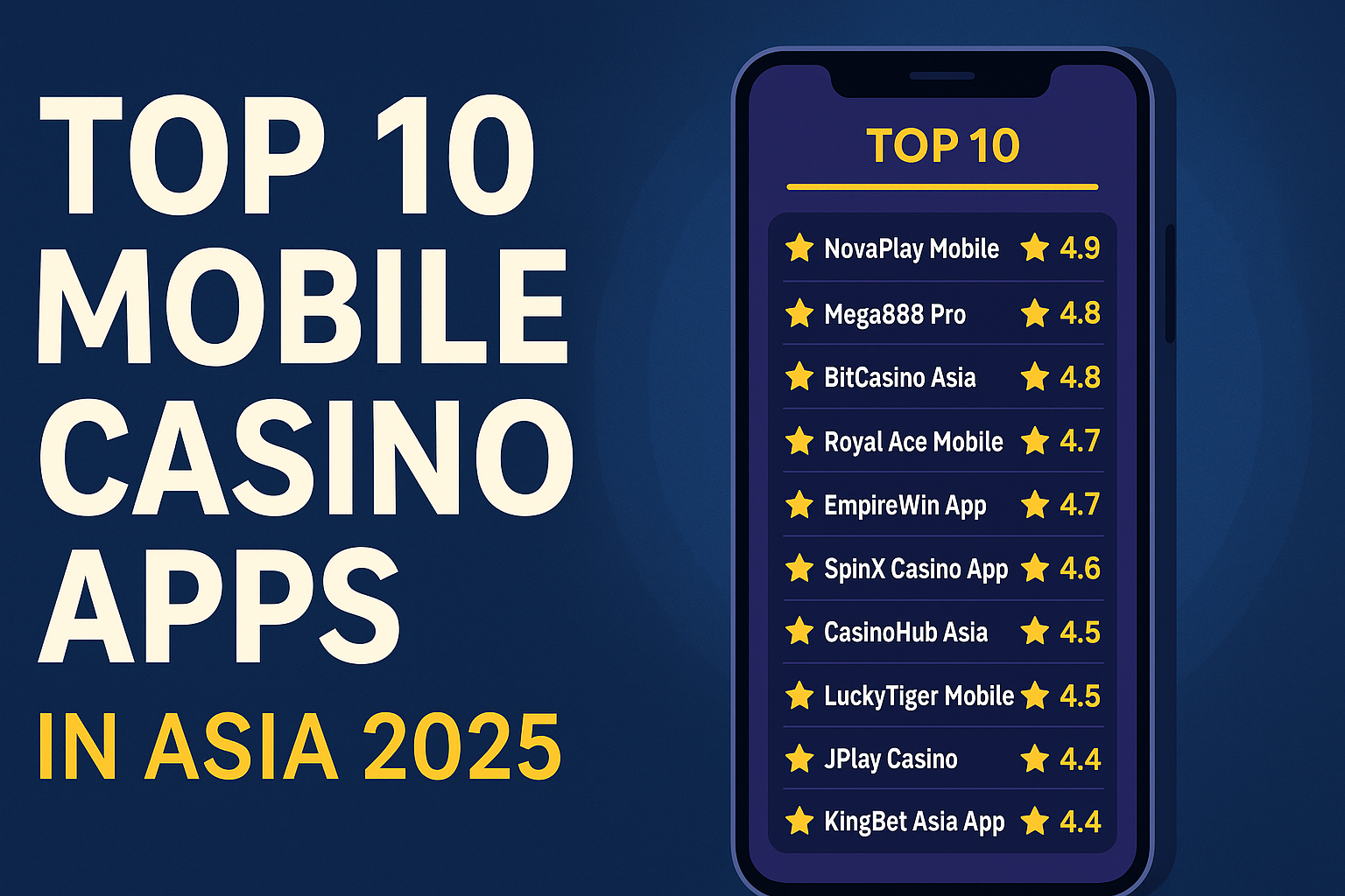 Top 10 Mobile Casino Apps in Asia 2025